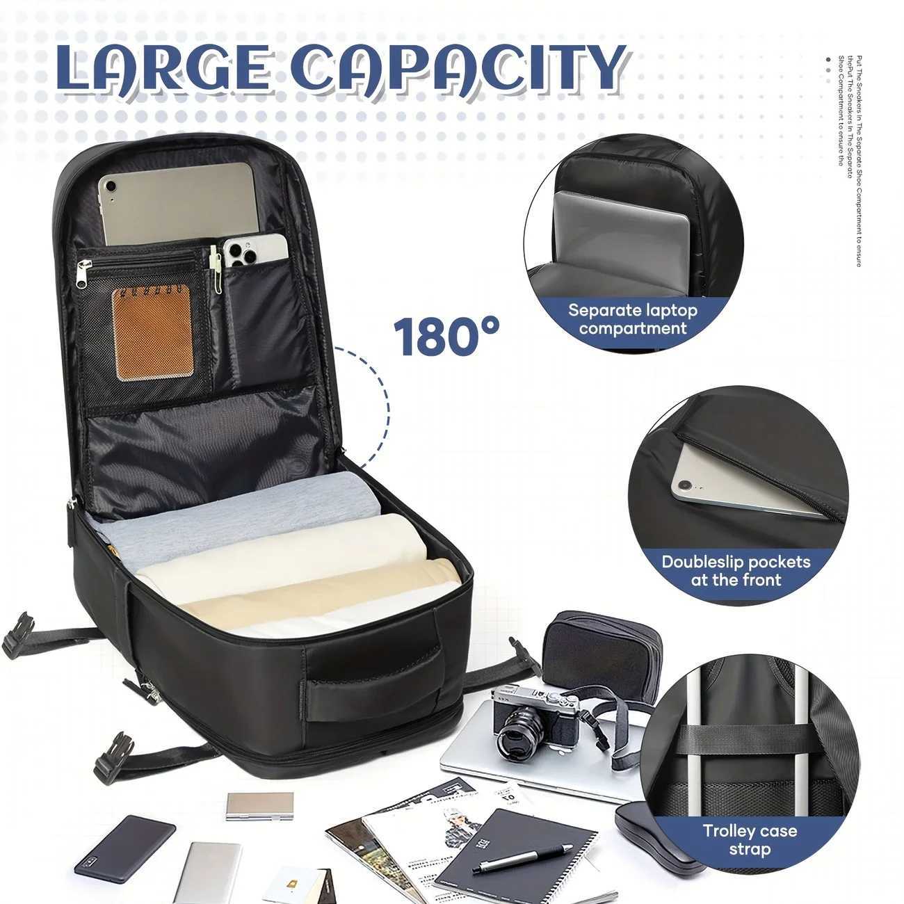 Short Distance Easyjet 45x36x20 Travel Backpack Hand Luggage Anti-theft Notebook Backpack Vacuum Bags for ClothingW251114