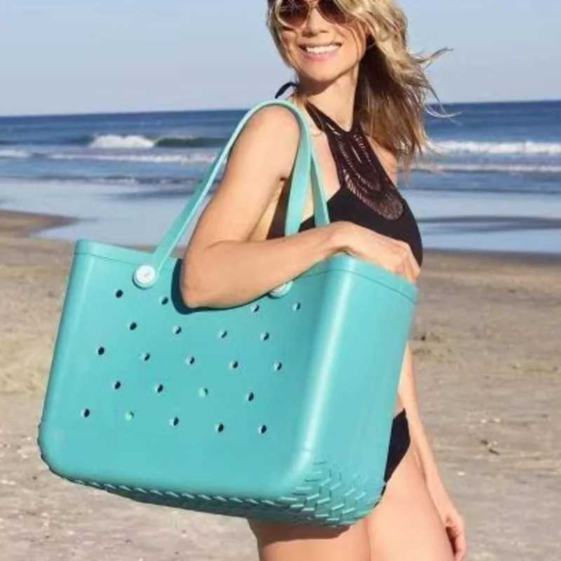 Womens handbag EVA waterproof beach handbag hollow hole bag womens multi-purpose storage bag popular large capacity bag W250415