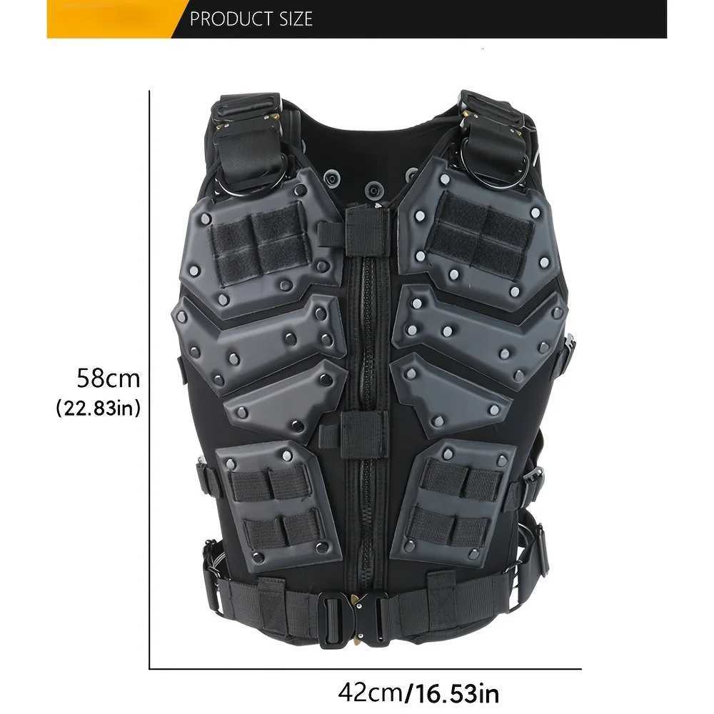 Tactical Vest for Men Vest Youth Adjustable Vest Fit Adult Cosplay Costumes Suitable for weights below 85 kg (187.39 lb) XJ251114