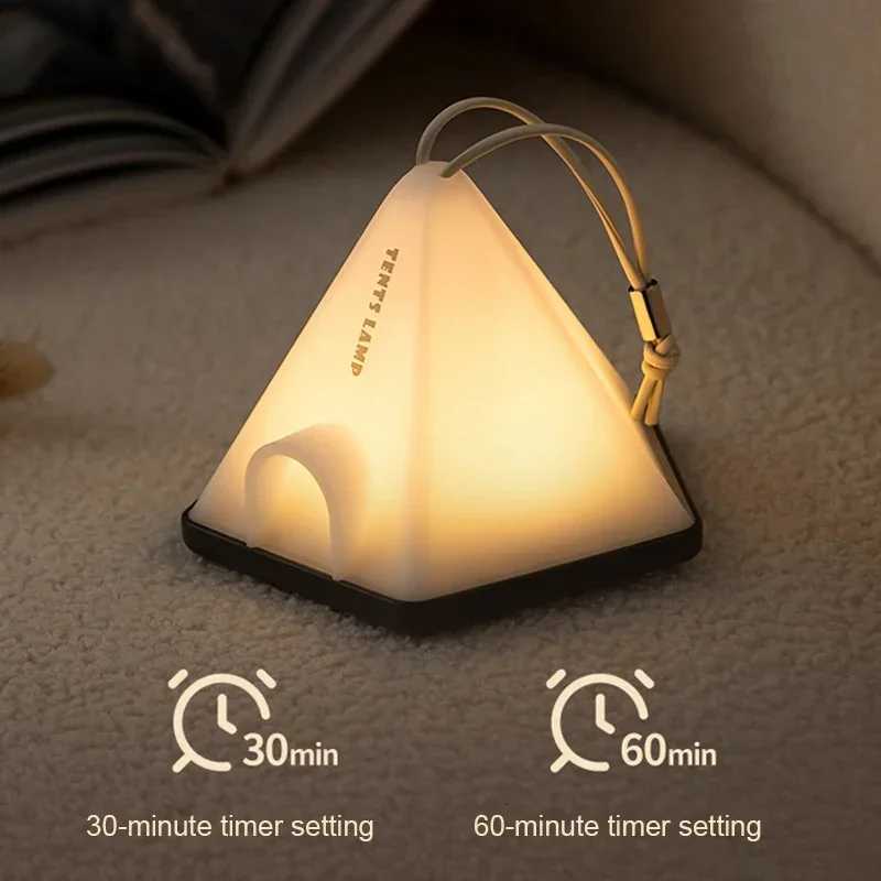 LED Tent Night Light Rechargeable Indoor Bedroom Outdoor Lighting Camping Portable Field Camping Lights USB Hanging Night Lamp M251115