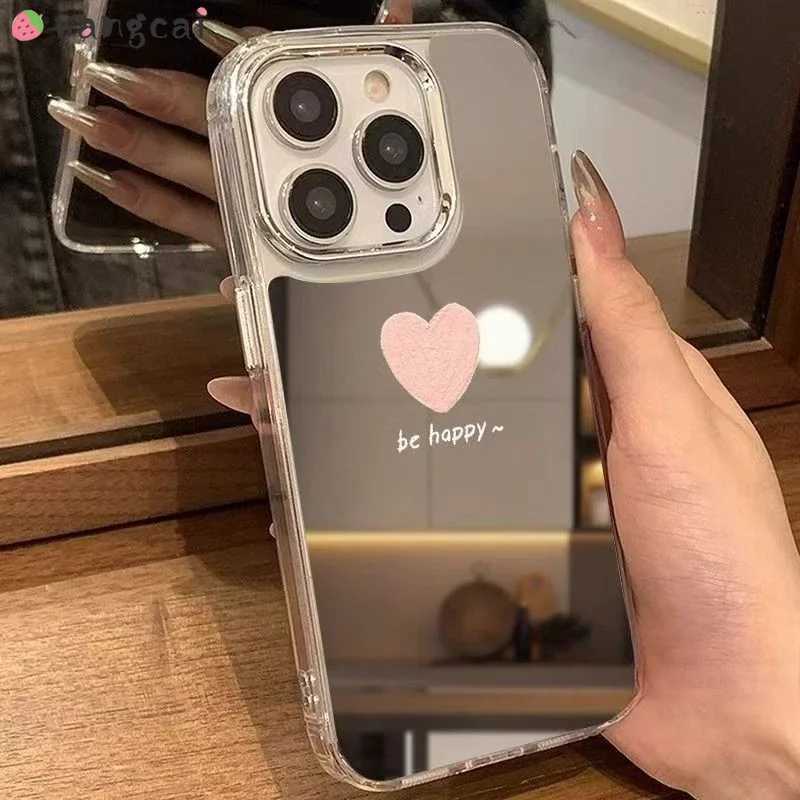 Love Heart Mirror Cover For Galaxy S25 S24 S23 S22 S21 Plus S20 FE Note 20 Ultra F55 F14 M55 M34 M22 F22 M14 A22 Cover J251202