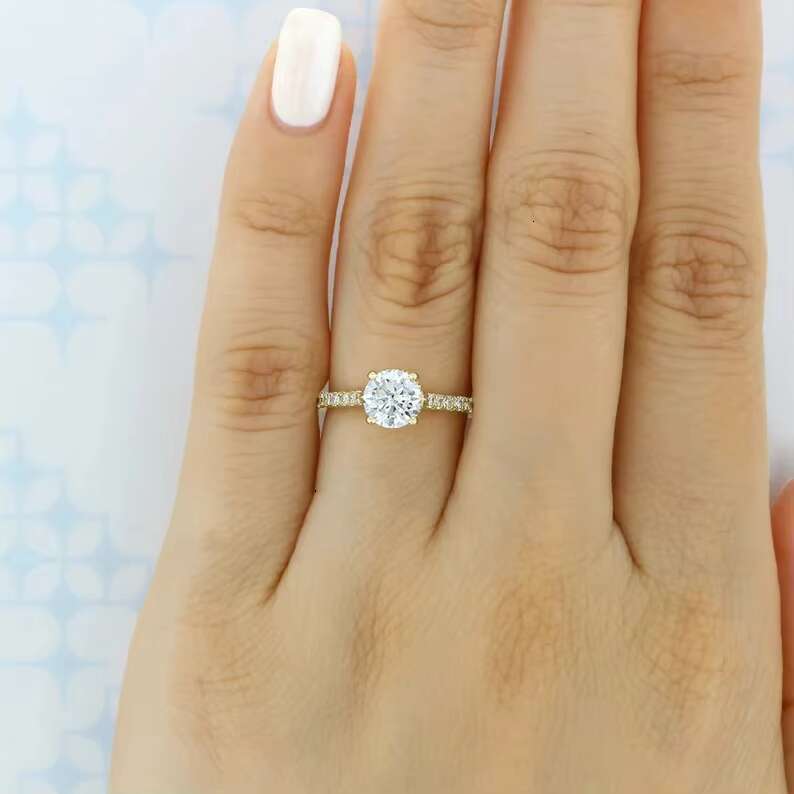 4mm Eternity Band Ring 925 Sterling Silver 2ct Round Moissanite Engagement Moissanite Eternity Ring