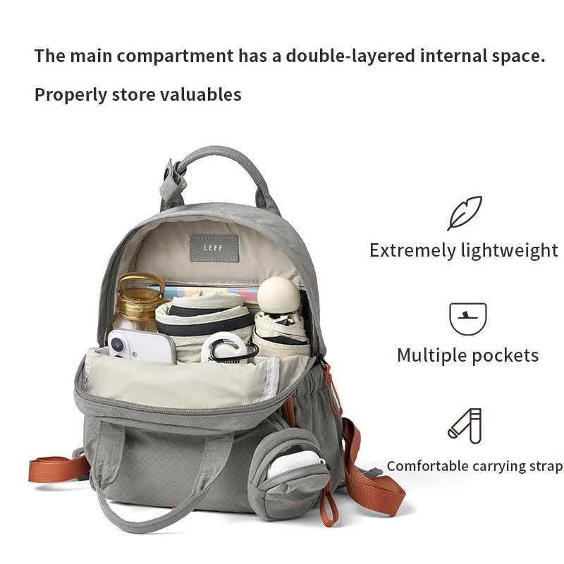 LEFF Small Womens Backpack New Outdoor Commuting Light Waterproof Backpack Casual Travel Female Backpacks Nylon Mini BackpackW251114