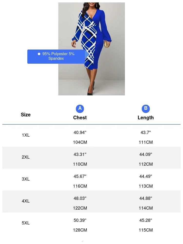 Plus size plain weave patchwork dress elegant Surplice collar long sleeved for women plus clothing 250407