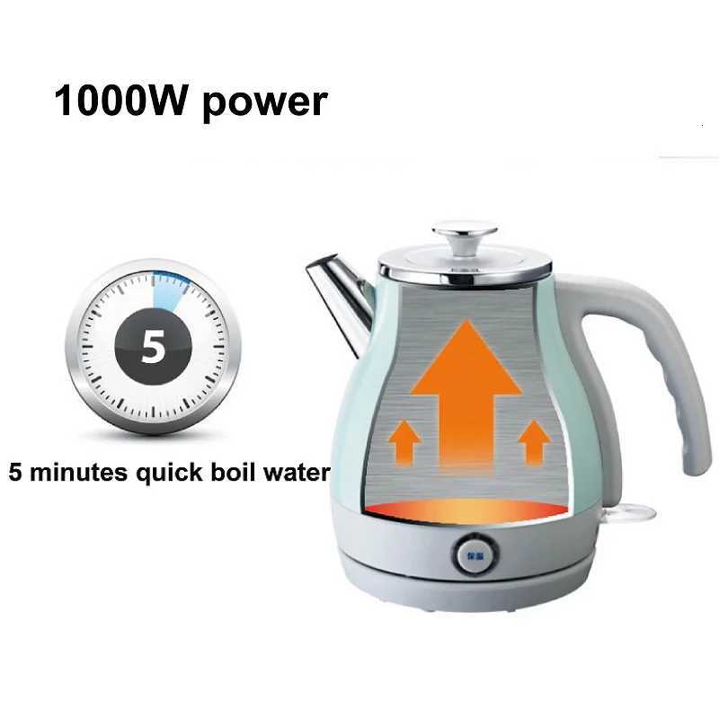 1000ml Mini Electric Kettle Portable Travel 304 Stainless Steel Quick Boiling Kettle Teapot Automatic Keep Warm/Power Off 220V Y251114