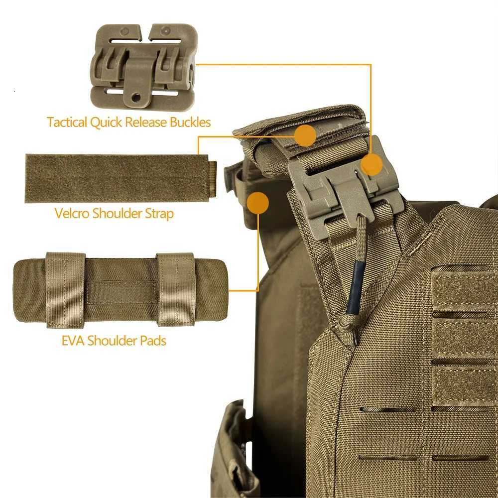 Special Offer Clearance 1000D Nylon Laser Cutting Modular Quick Release Adjustable Tactical Vest for Hunting (CB MCBK) XJ251114