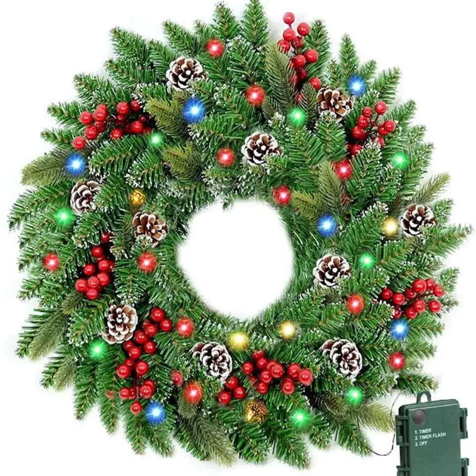 Christmas Wreath Vine Xmas Decoration Xmas Wreath Vine 60cm Christmas Decorations Wreath Vine New Year Holiday DIY DecorM251115