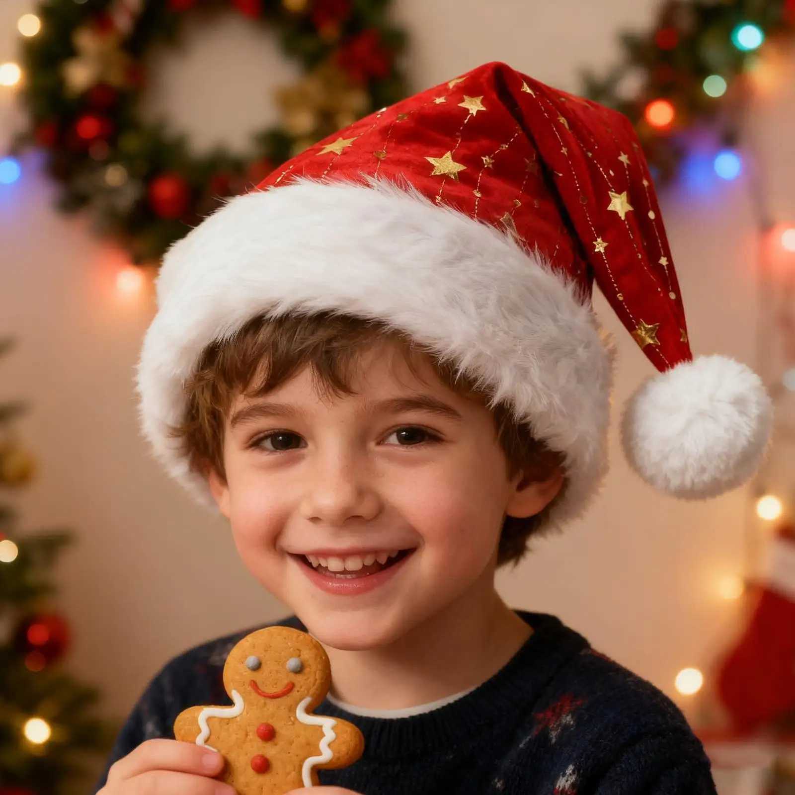 Fluffy Plush Santa Hat for Christmas Festive Headwear for Women Men Family Party Cosplay New Year Parade Photography Y251115