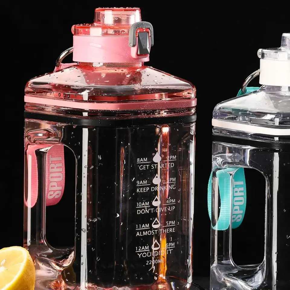 2 Liter Water Bottle Large Capacity not contain BPA Fitness Sports Water Cup Ton Bucket Cup Portable Big Water BottleW251114
