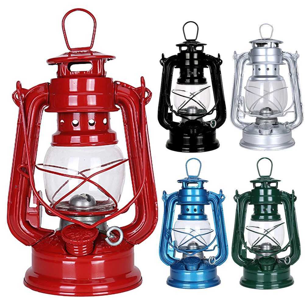1/2PCS Vintage Kerosene Lantern Hurricane Lantern Metal Kerosene Lantern Fuel Camping Lanterns for Camping Home Patio Decor Lamp M251115