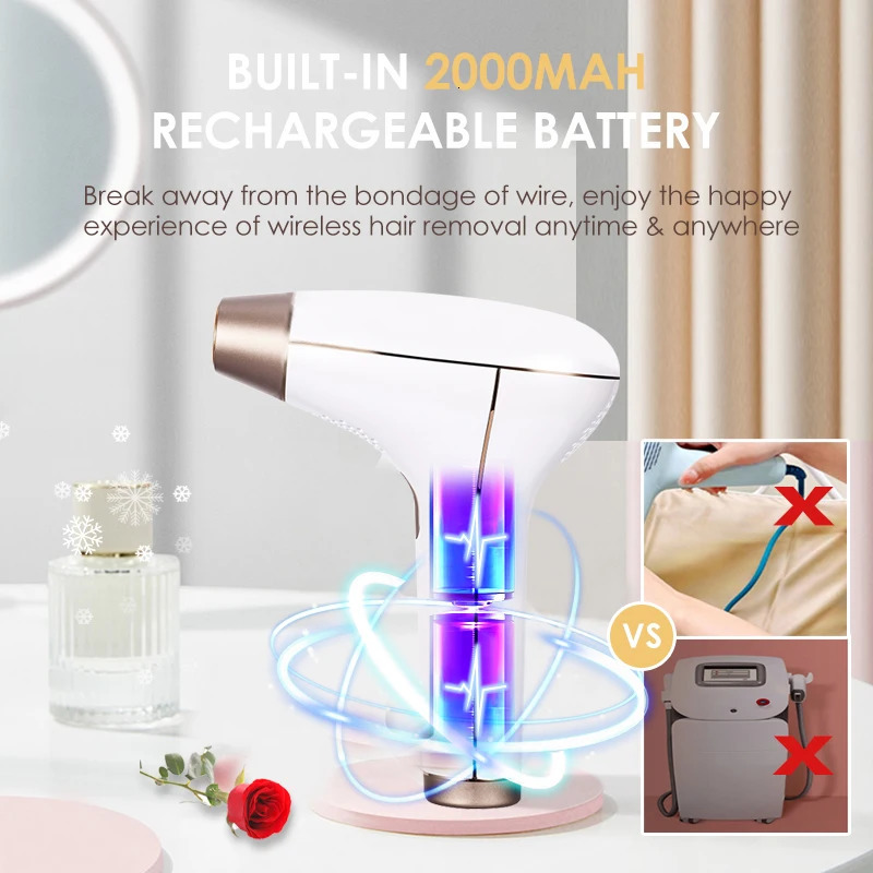 Vancostar cordless laser hair removal rechargeable 4-in-1 replaceable lamp cooling permanent painless bikini trimmer IPL peeler 250410