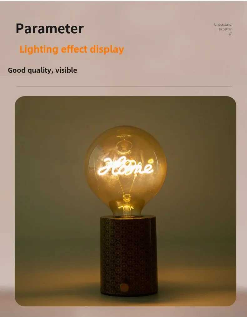 LED G125 Edison bulb E27 4W 220V 110V Dimmbale Warm white Ambient HOME Filament Lamp Bedroom Light Energy-saving Super Bright C251115