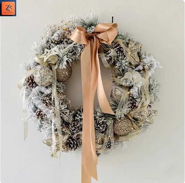 Realistic Christmas Wreath Garland Decor New Door Hanging Rattan For Home Party Venue Layout For Thanksgiving GraduationM251115