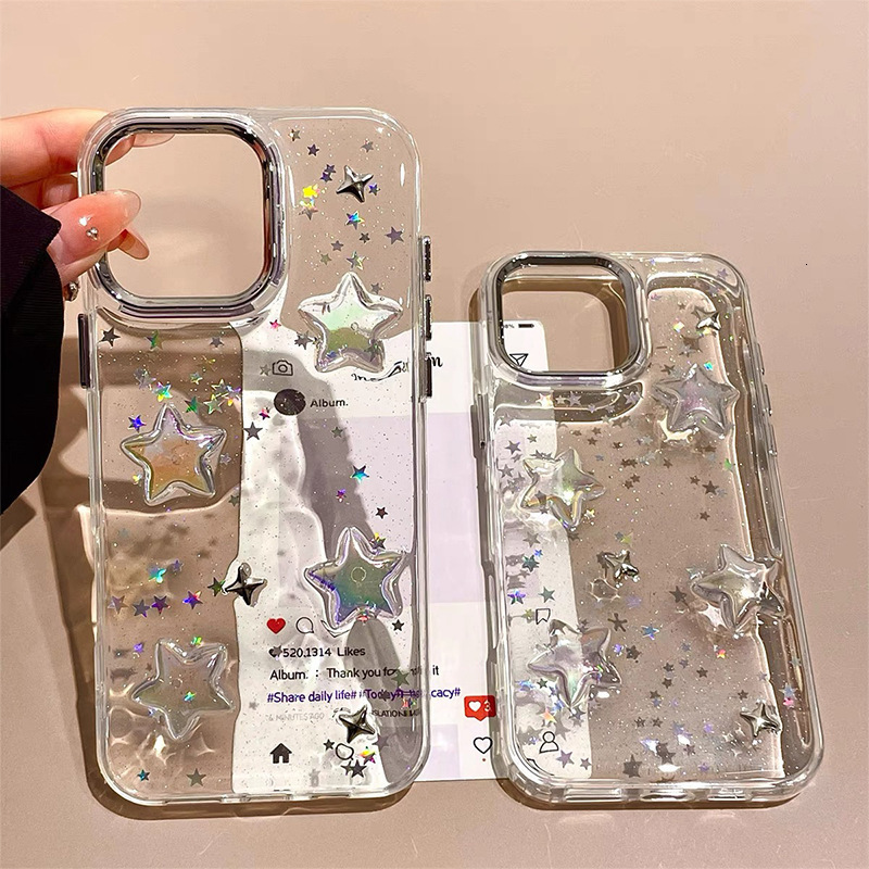 Pentagram Transparent Phone Case Compatible with iPhone 17 Pro Max High-End vogue protective case iPhone 16/15