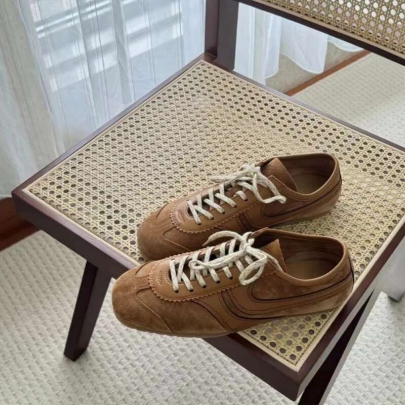 Women's Sneakers 2024 New Genuine Leather Ladies Moral Training Casual Spring Flat Shoes Women