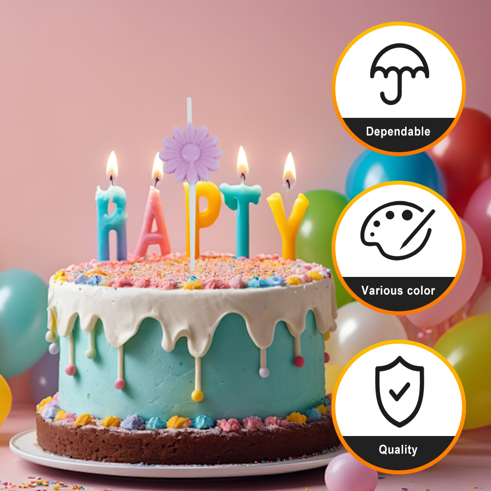 ED0420/daisy shape aron candle 5pc