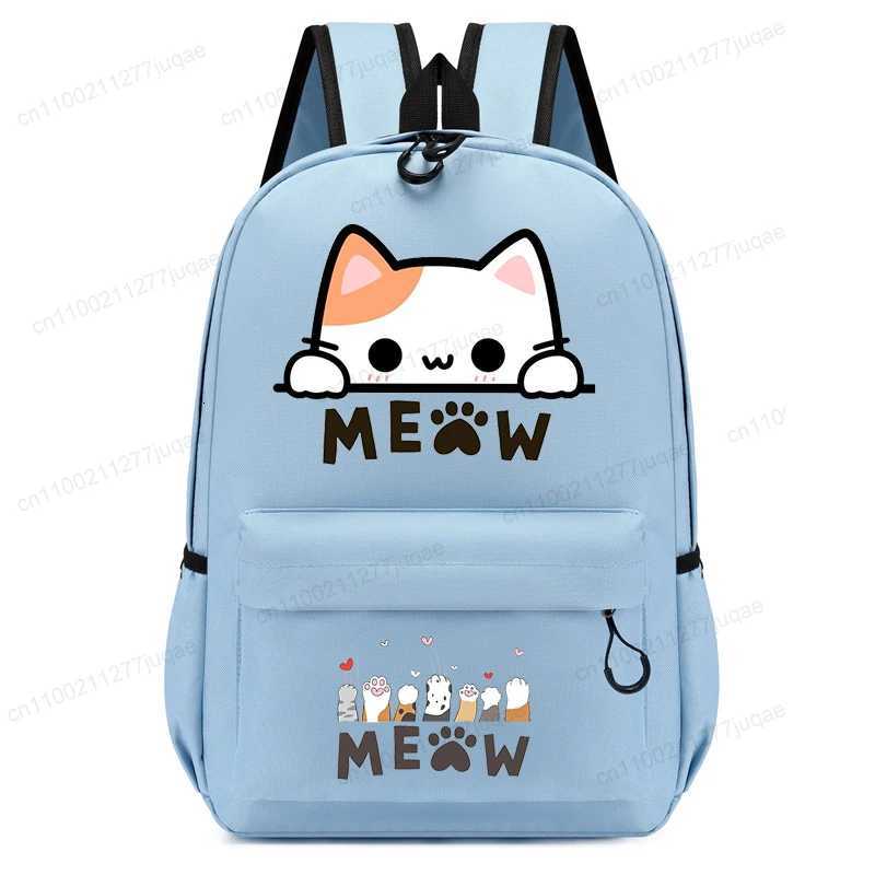 Cute Cat Kawaii Back To School Bookbag Backpack for Girl Boy Children Rucksack Fashion Casual School Bags Kids Birthday GiftW251114