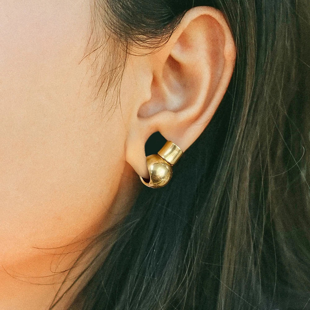 Casvort 2PCS Daily Casual Ear Weights Hangers Lobe Cuff Ear Gauges Plug Expander Stainless Steel Piercing Women Men Body Jewelry 250408