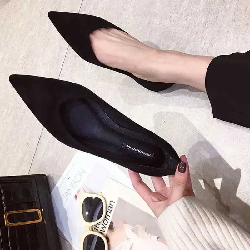Designer Spring Autumn Wen Flats Pointed Toe New 2021 Plaid Ballet Flats Wan Shoes Solid Color Boat Shoes zapatos mujer Single Shoes Y251115