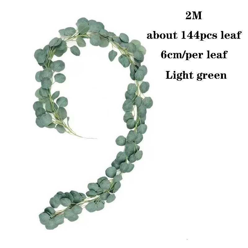 2M Artificial Eucalyptus Garland Greenery Leaves Vines Plants for Wedding Home Party Arch Garden Decoration European Home DecorM251115