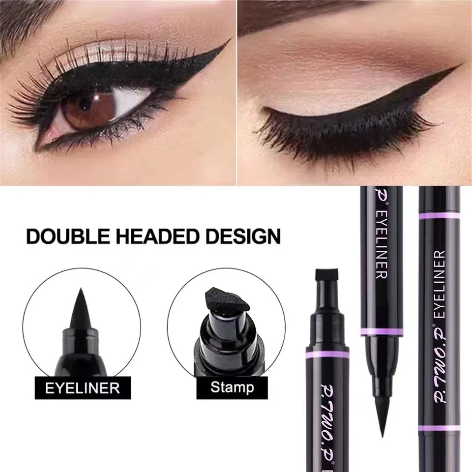 P.TWO.P Stamp Eyeliner Pencil 1 Pcs Double-ended Waterproof Quick Drying Long-Lasting Liquid Eyeliner Makeup Eyes Cosmetics Tool 250414