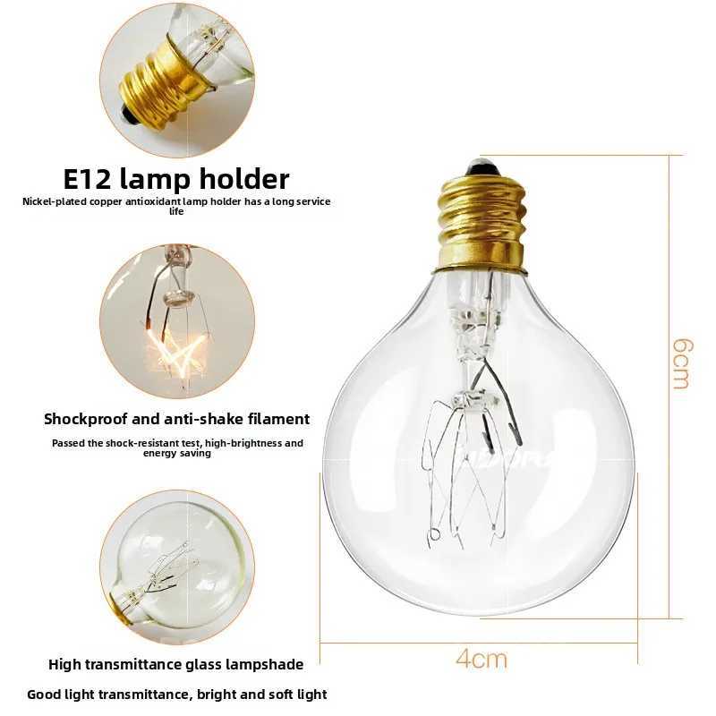 1PCS 5PCS 10PCS 15PCS 25PCS LED G40 Tungsten Lamp LED Bulb E12 1W 5W 220V 110V Outdoor Light String C251115