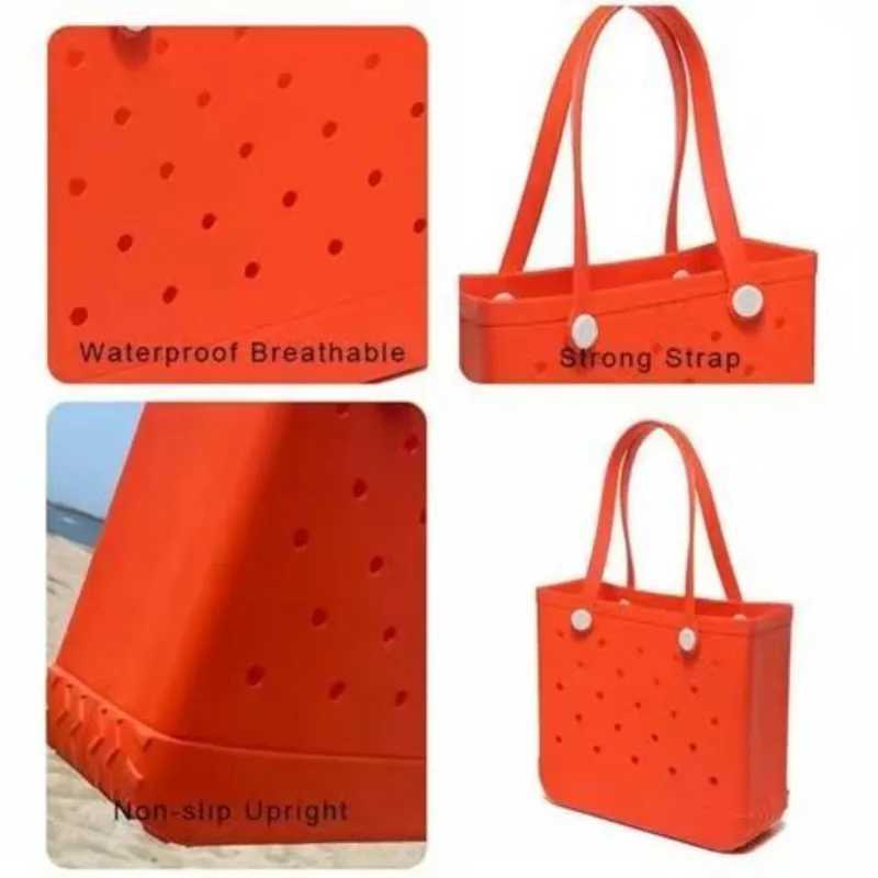 Womens handbag EVA waterproof beach handbag hollow hole bag womens multi-purpose storage bag popular large capacity bag W250415