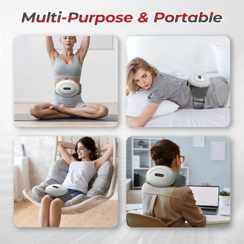 Electric Abdominal Massager,Multi-Use Belly,Back,Neck,Legs,3 Modes,USB,Professional Massage Device for Home & Office