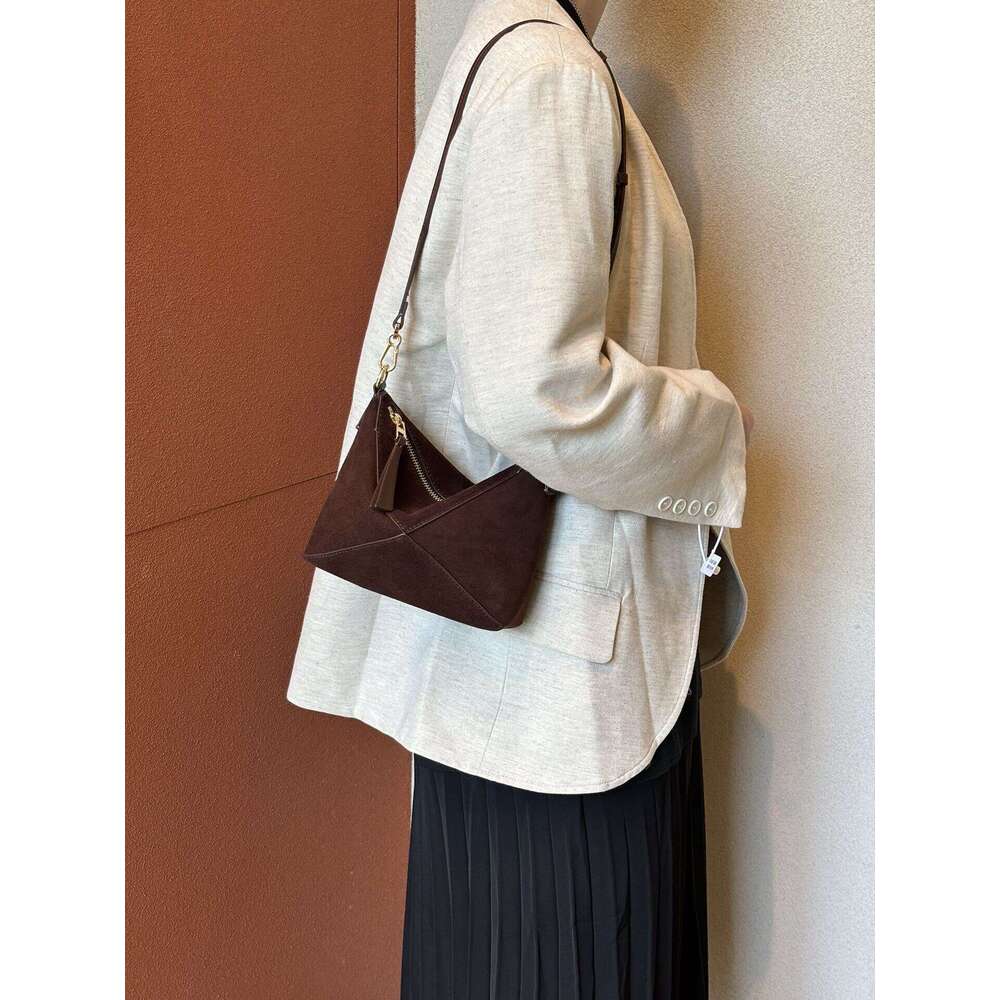 Mm Women's Bags 24 New Geometric Folding Frosted Leather, Single Shoulder Armpit Bag, Handbag Design, Casual Women's Bag