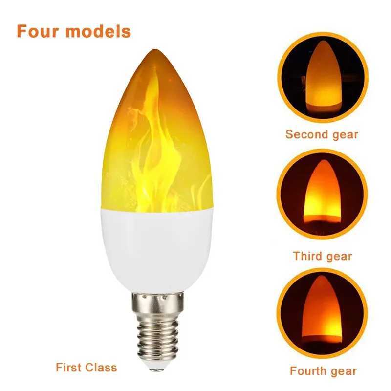 2PCS E14 Led Simulated Flame Bulbs 9W AC85-265V Luces Home Electronic Accessories Lamp Flame light Effect Bulbs Lampada C251115