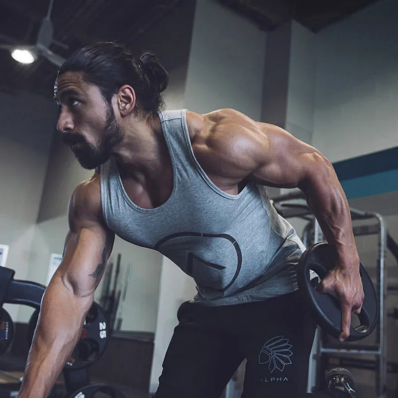 Mens summer casual sleeveless shirt fitness vest gym running exercise single piece underwear mens clothing 250407