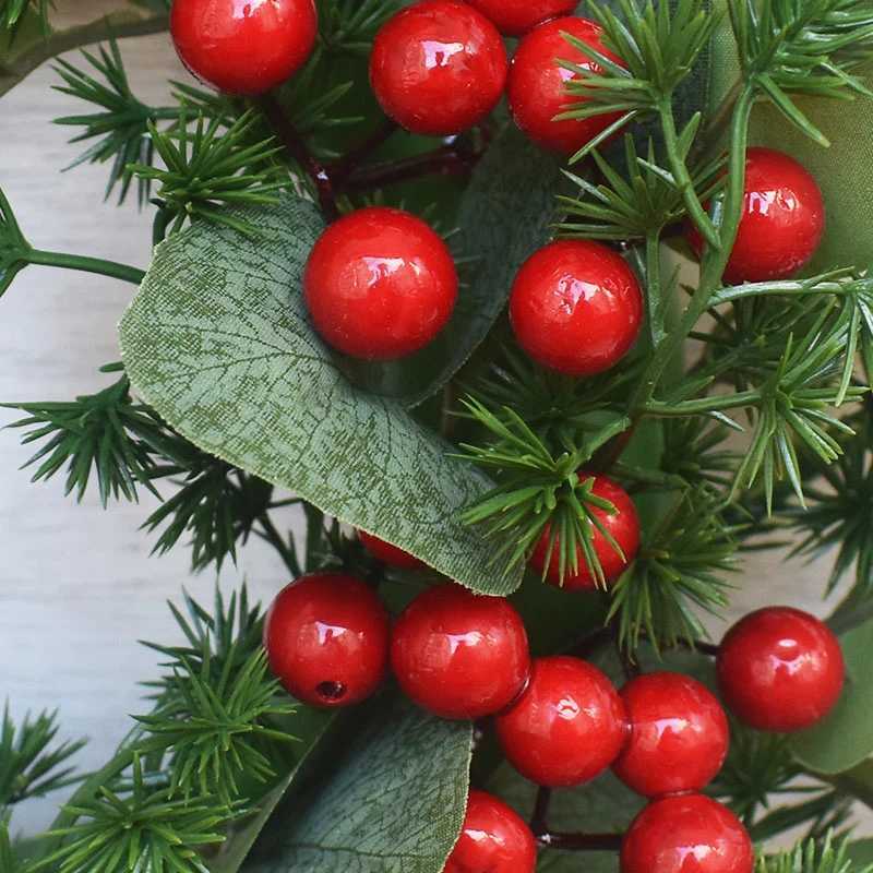30CM Christmas Wreaths Door Hanging Rattan Farmhouse Layout Christmas Decorations Garland For Home Party Decor New Year NavidadM251115