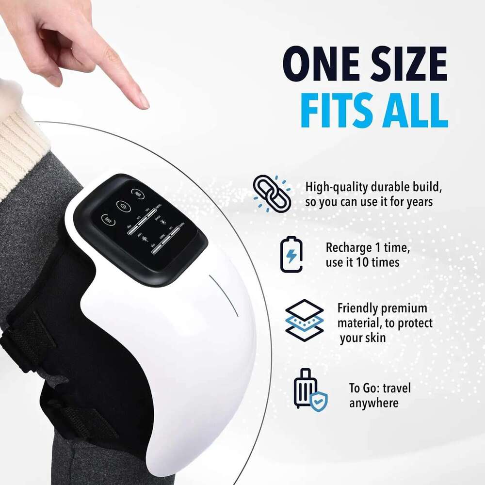 Knee Massager Smart Red Light Massage Therapy for Swelg Stiff Joints Stretched Ligament and Muscles Injuries Gifts