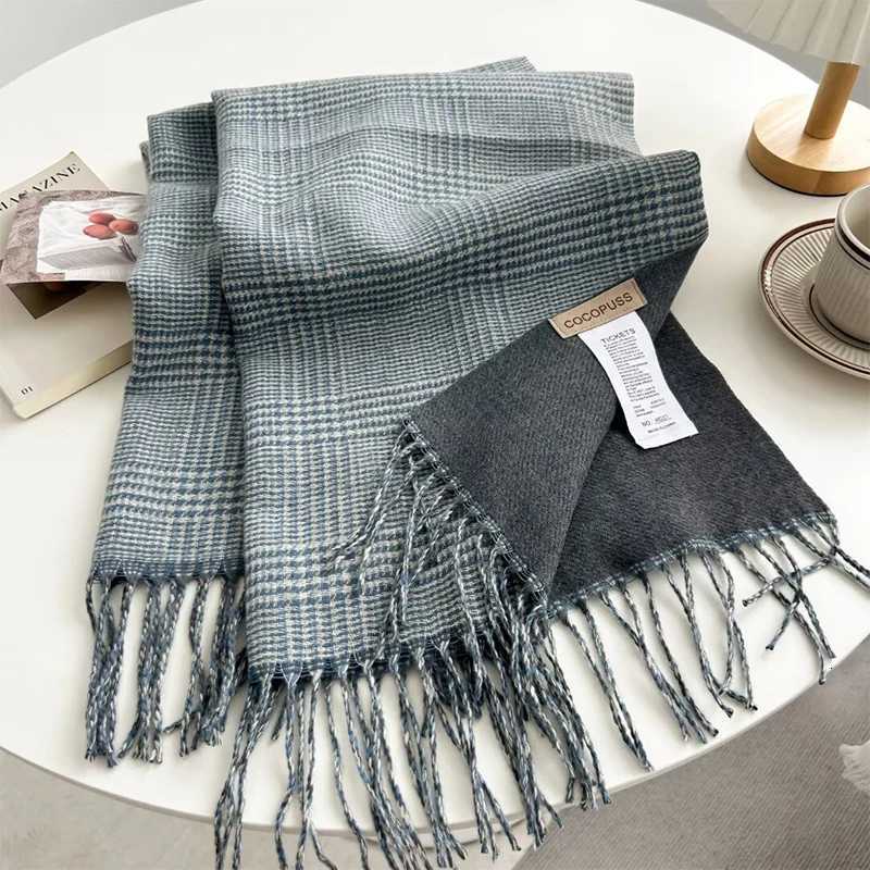 Luxury Luxury Plaid Print Cashmere Scarf for Women Pashmina Shawl Winter Wraps 2024 Warm Blanket Poncho Female Echarpe Bufanda Y251115