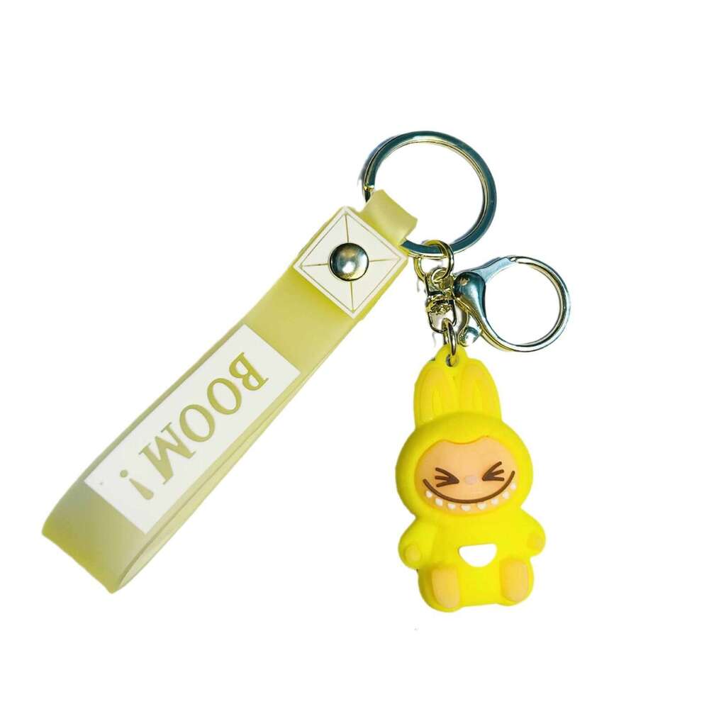 Cute Sheep Insect Pattern Keychain for Lovers - Silicone Cartoon Style