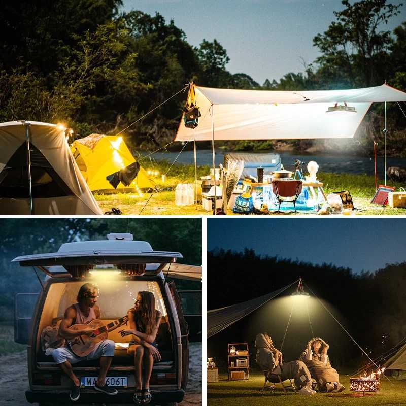 MOSLIGHTING Camping Lantern Rechargeable Portable Tuya APP Smart Lighting RGB Control Music Sync LED Hanging Tent Lamp M251115