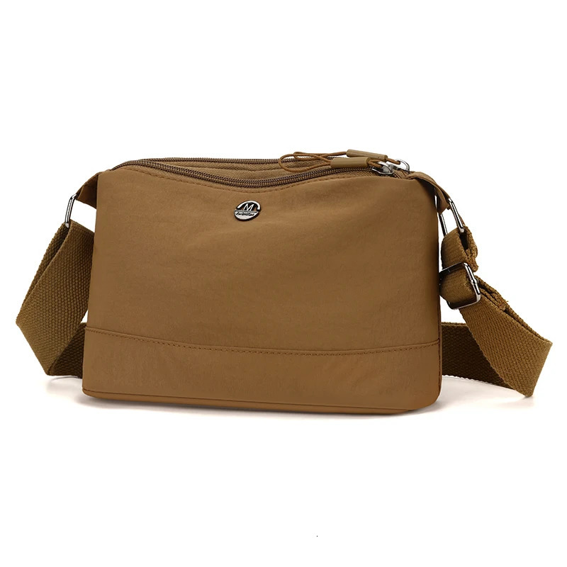 Womens waterproof nylon multi-layer cross body bag womens large capacity handbag wallet womens casual shoulder bag 250410