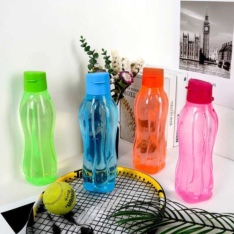 PP Sports Water Bottle 900ML/1L Portable Gym Water Drinking Bottle Outdoor Large Capacity Cup With Rope Leak-Proof Drink BottleW251114