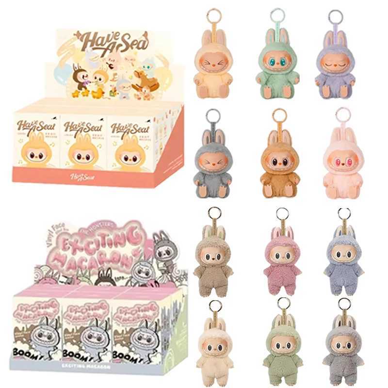 Labubu Heartbeat Macaron Enamel Monster Face Blind Box PVC Digital Desktop Decoration Kawaii Doll Childrens Birthday Gift T250414