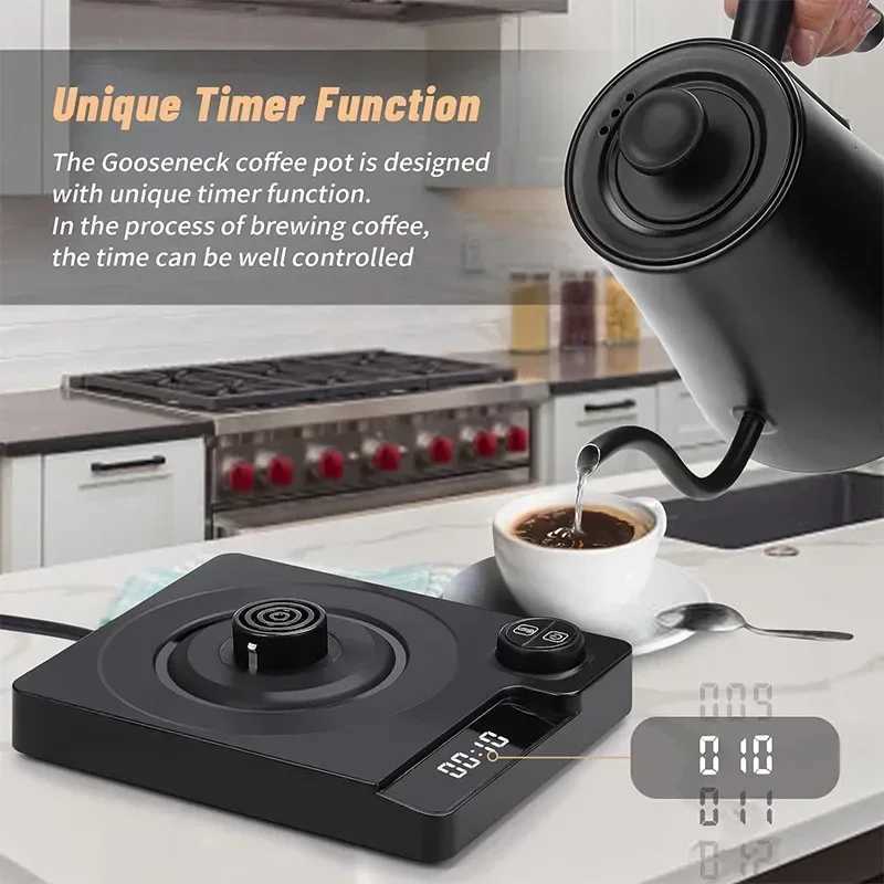 1200W Electric Kettle Intelligent Constant Temperature Fine Mouthed Electric Kettle Hand Brewed Coffee Kettle Goose Neck Kettle Y251114