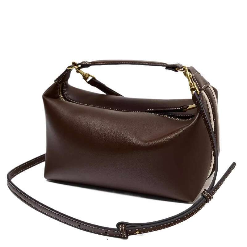Famous Brands Handbag Woman Side Striped Belt Decoration Casual Shoulder High Quality Faux Leather Exquisite Crossbody Bag