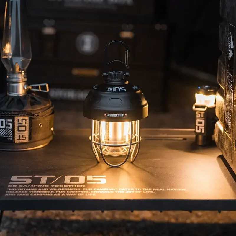 Outdoor Vintage Pendant Light Ultra Long Life Camping Ambient Light Portable Rechargeable Tent Lights Camp Lantern Shine Trip M251115