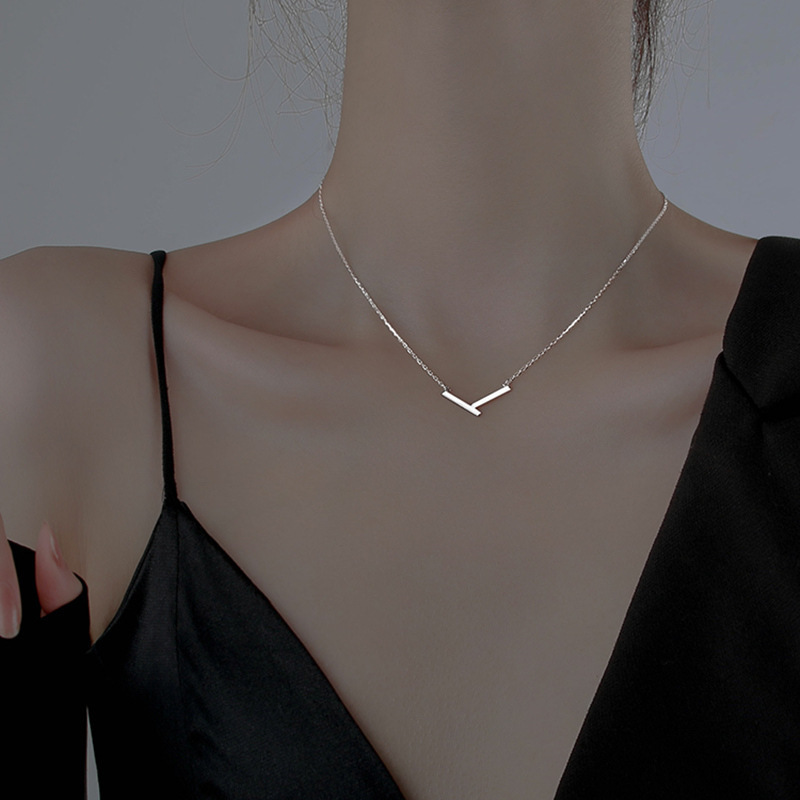 Choucong Simple Fine Jewelry Real 100% 925 Sterling Silver Geometry Pendant Irregular Party OL Women Wedding Beach Clavicle Necklace Gift Never Fade