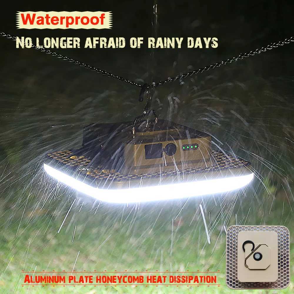 18000mAh 100W Rechargeable LED Camping Lantern Strong Light Portable Torch Tent Light Emergency Work Maintenance Light M251115