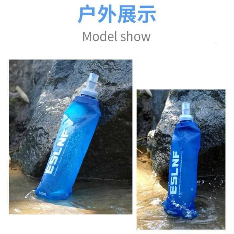 500ml Soft Flask Folding Collapsible Water Bottle TPU BPA Free Outdoor Sport Portable Water Bag Running CampingW251114