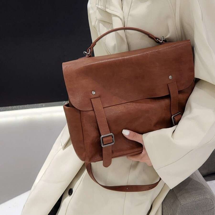 Mm Women's Bags Women's Backpack With Large Capacity, Fashionable Commuting Backpack, Casual Travel Shoulder Bag, Wind-Driven Messenger Bag