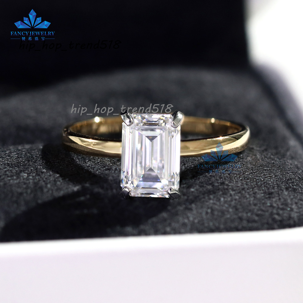 Custom Jewelry 1 2 3 4 5 ct Real 14K 18K Emerald Lab Created CVD Wedding Solid Gold Lab Grown Diamond Engagement Ring