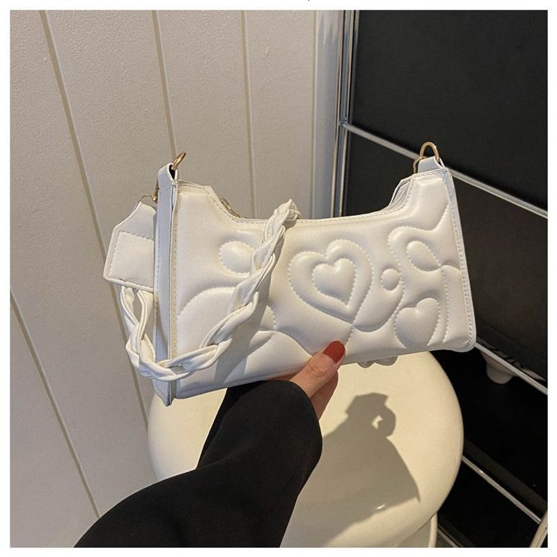 Underarm Candy Color Trend Shoulder Hold Fashion Indentation Simple Casual Small Square Bag