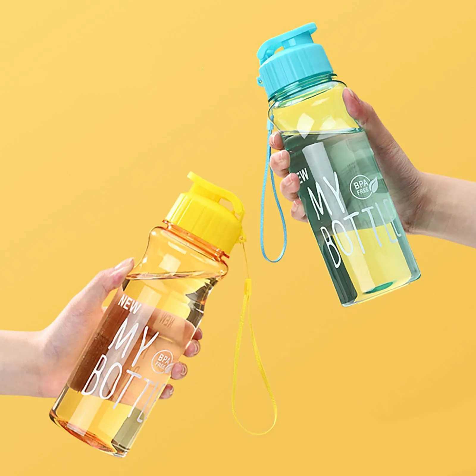 Large Capacity Water Cup Handy Sports Water Bottle Food Grade Material Water Cup Female Summer Portable Bottle With LanyardW251114