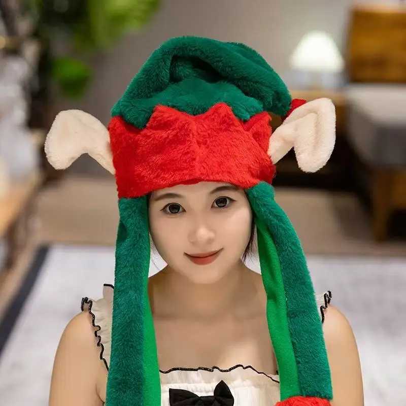Christmas Series Hat Green Monster Santa Claus Milu Deer Cartoon Kawaii Cute Plush Hat Winter Keep Warm Hat X-Mas Gift Kid Y251115